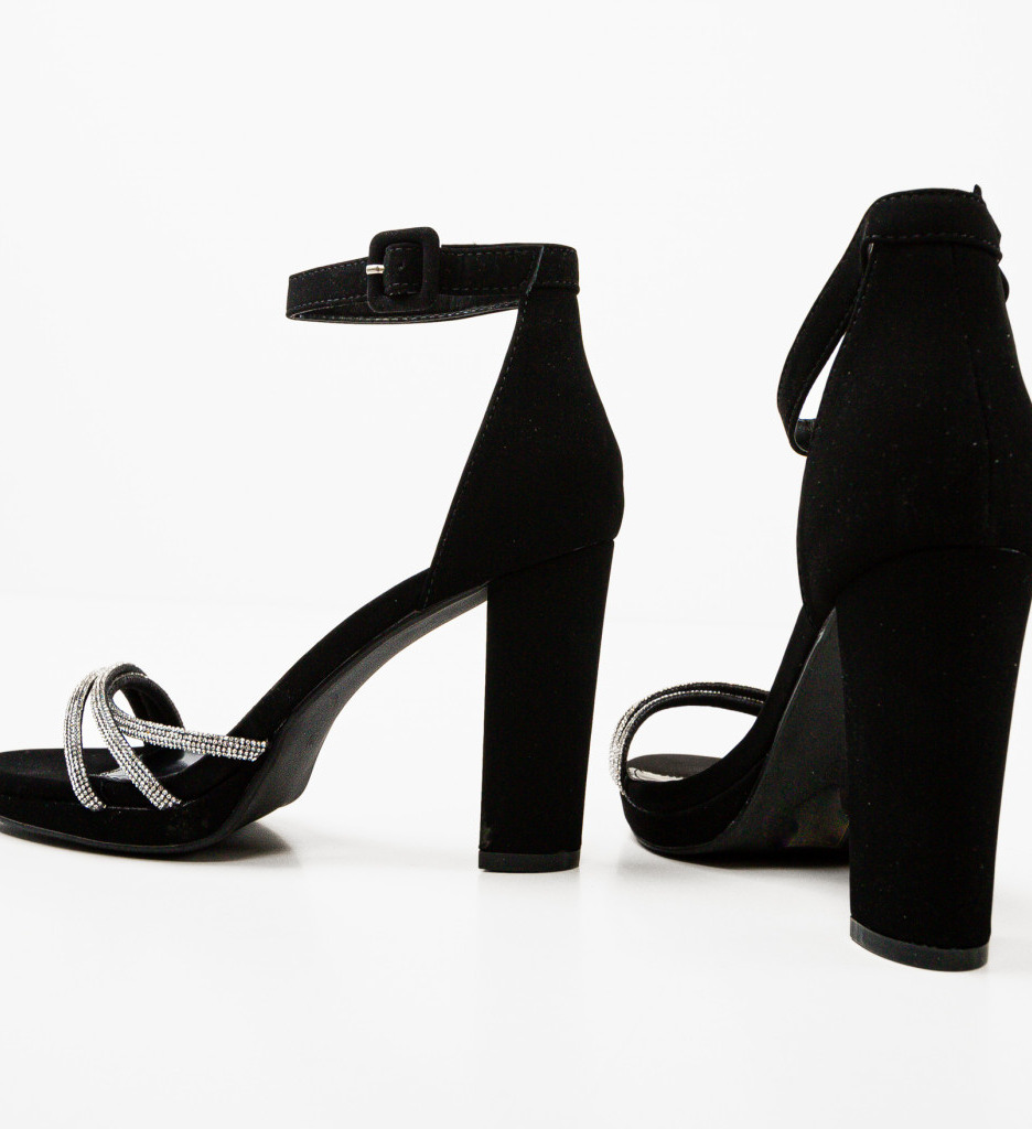 Sandale cu Toc Brennan Negre - Eleganță Asigurată - imagine 14