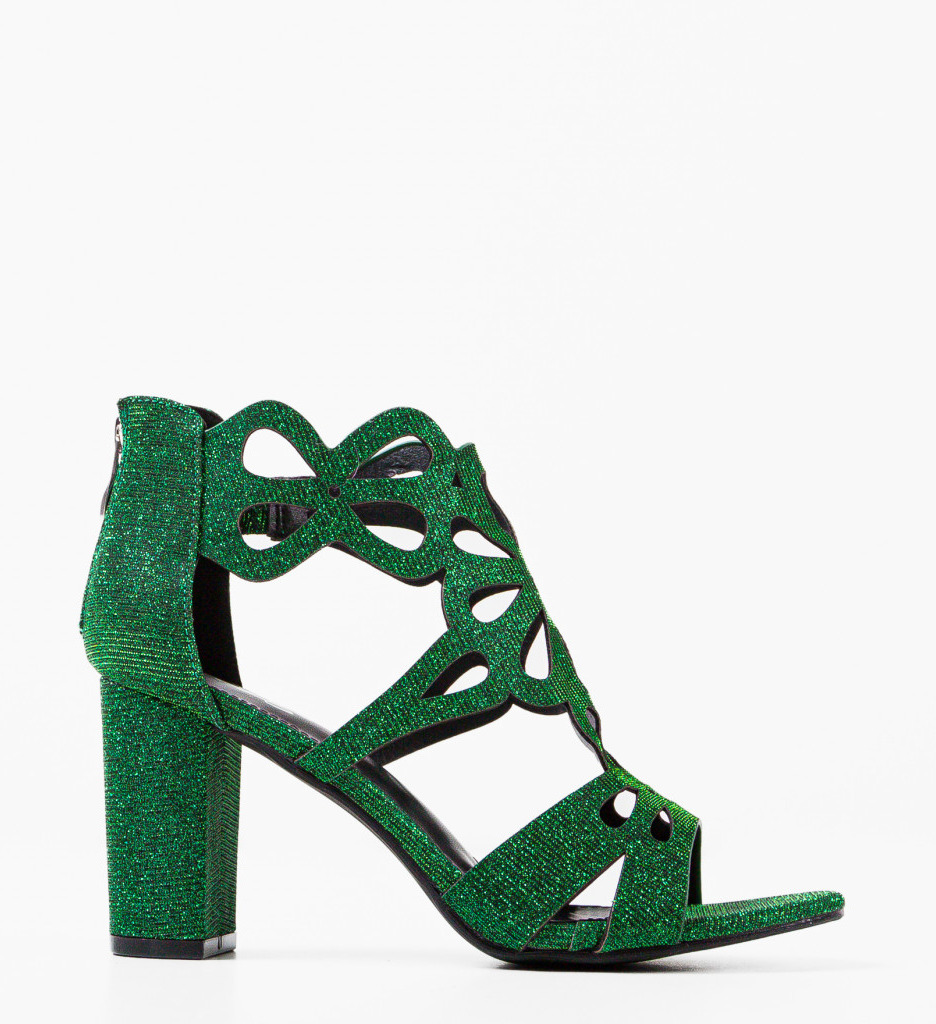 Sandale cu Toc Verzi Minos - Stil si Eleganta - imagine 3