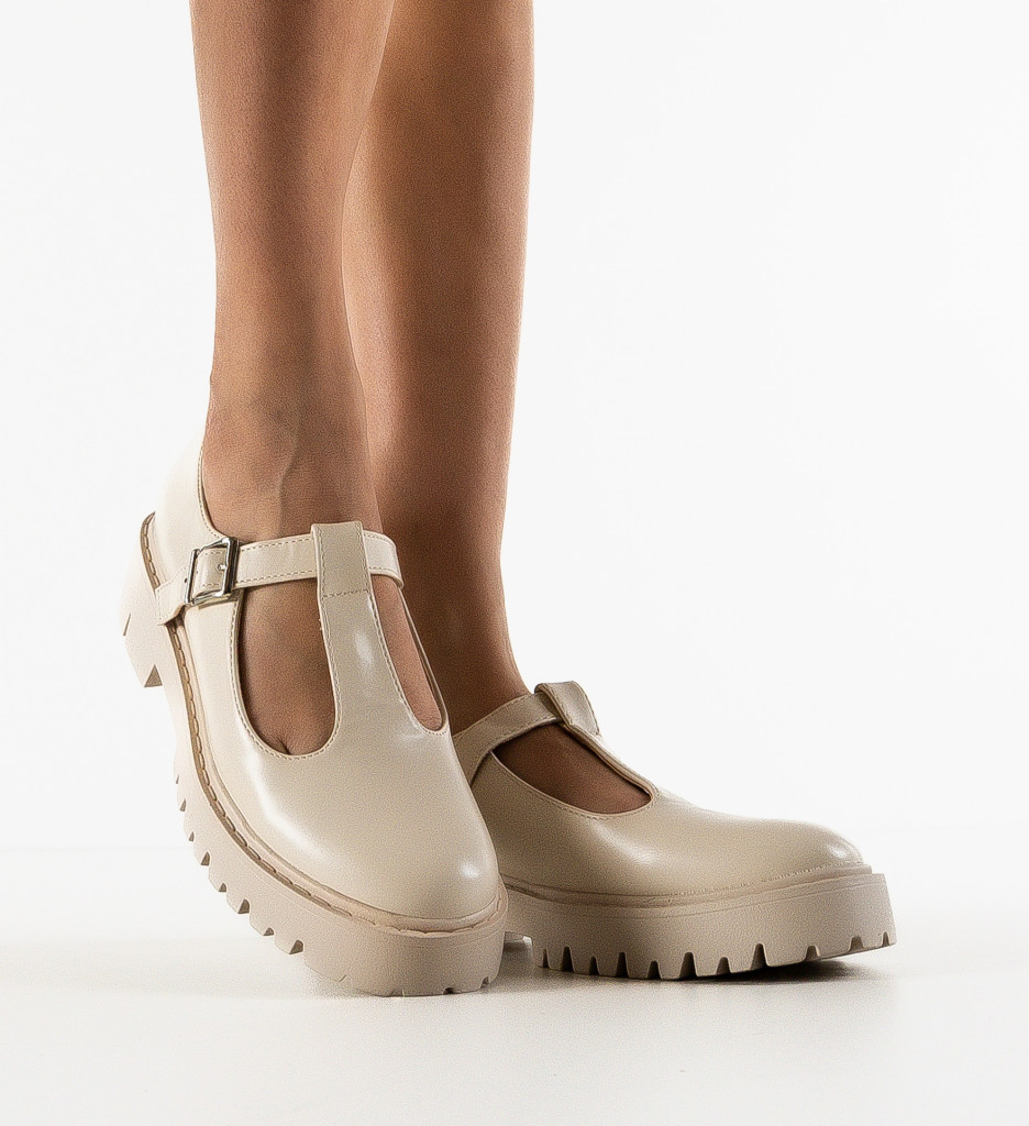 Pantofi Casual Dama Juan Bej - Confort și Stil - imagine 2