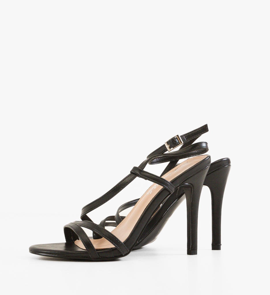 Sandale cu Toc Hale Negre - Eleganta Asigurata - imagine 4