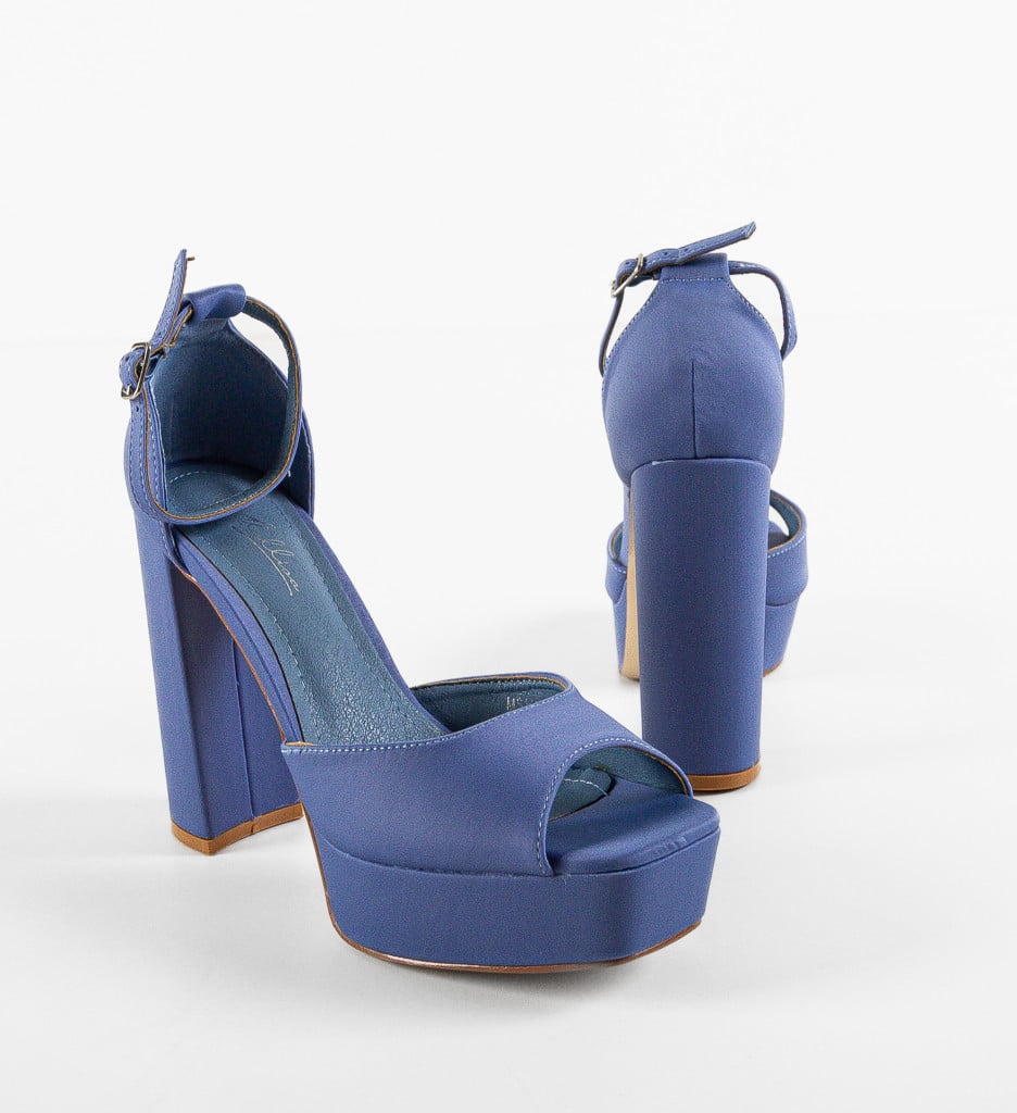 Sandale cu Toc Albastre | Eleganță și Stil - imagine 10