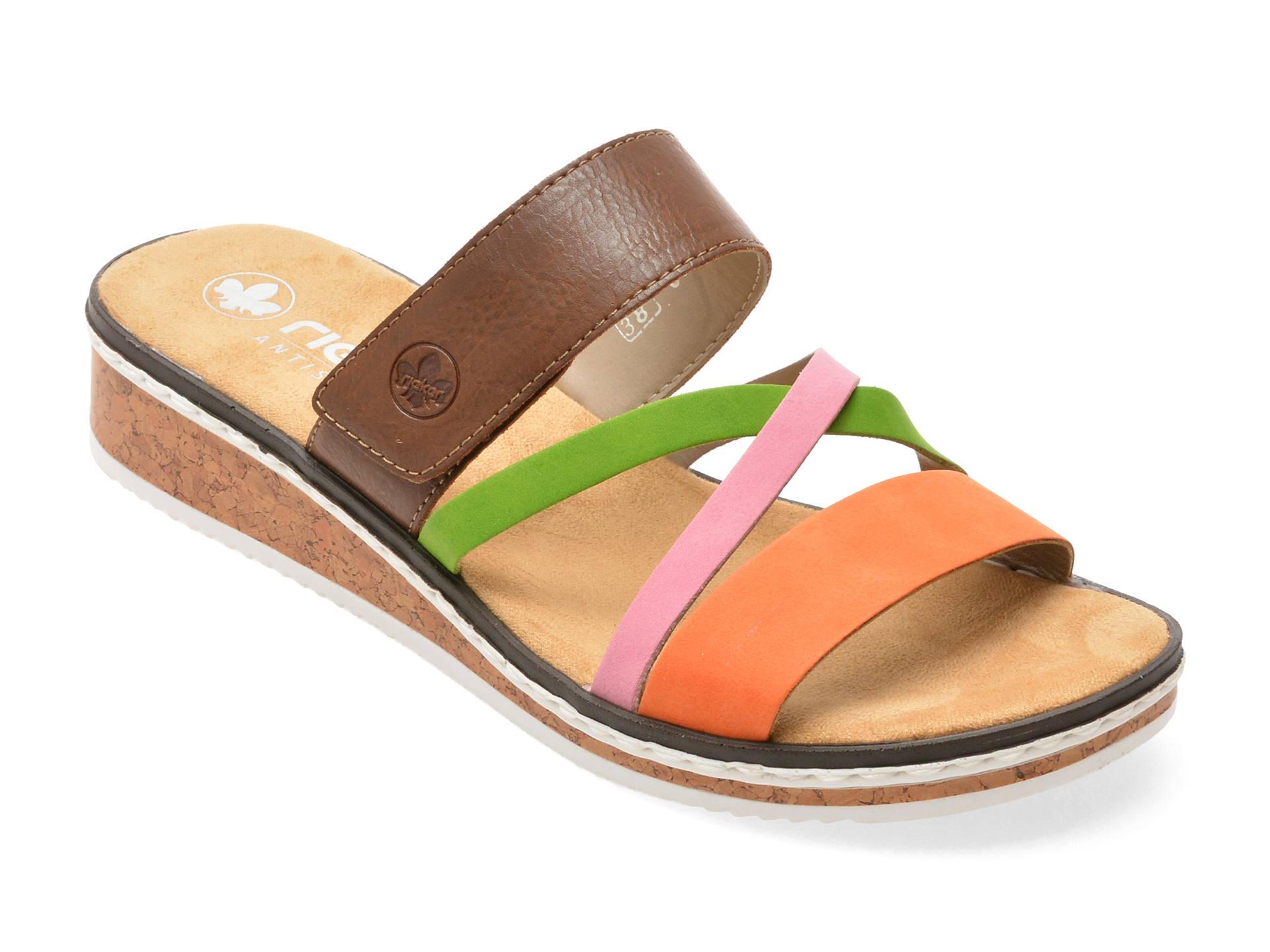 Papuci Rieker V3652 Multicolor Confortabili