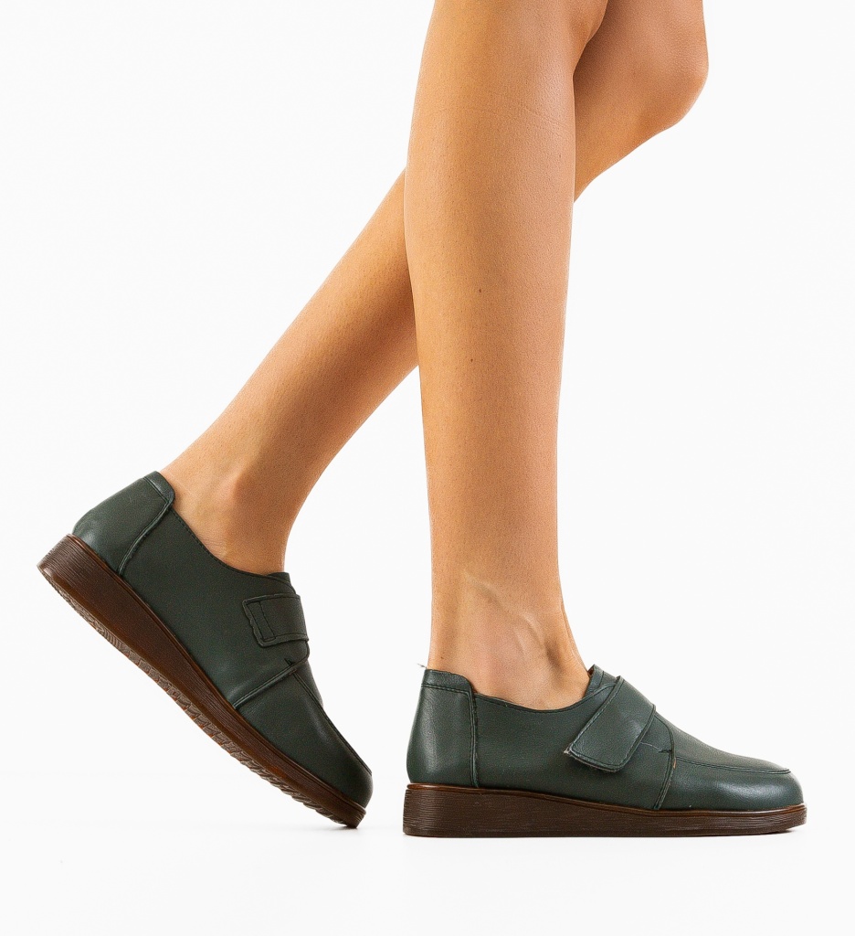 Pantofi Casual Confort | Model Grig-Verde - imagine 2