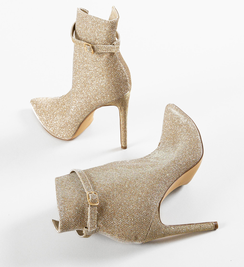 Botine Dama Fleur Aurii - Eleganță și Stil - imagine 7