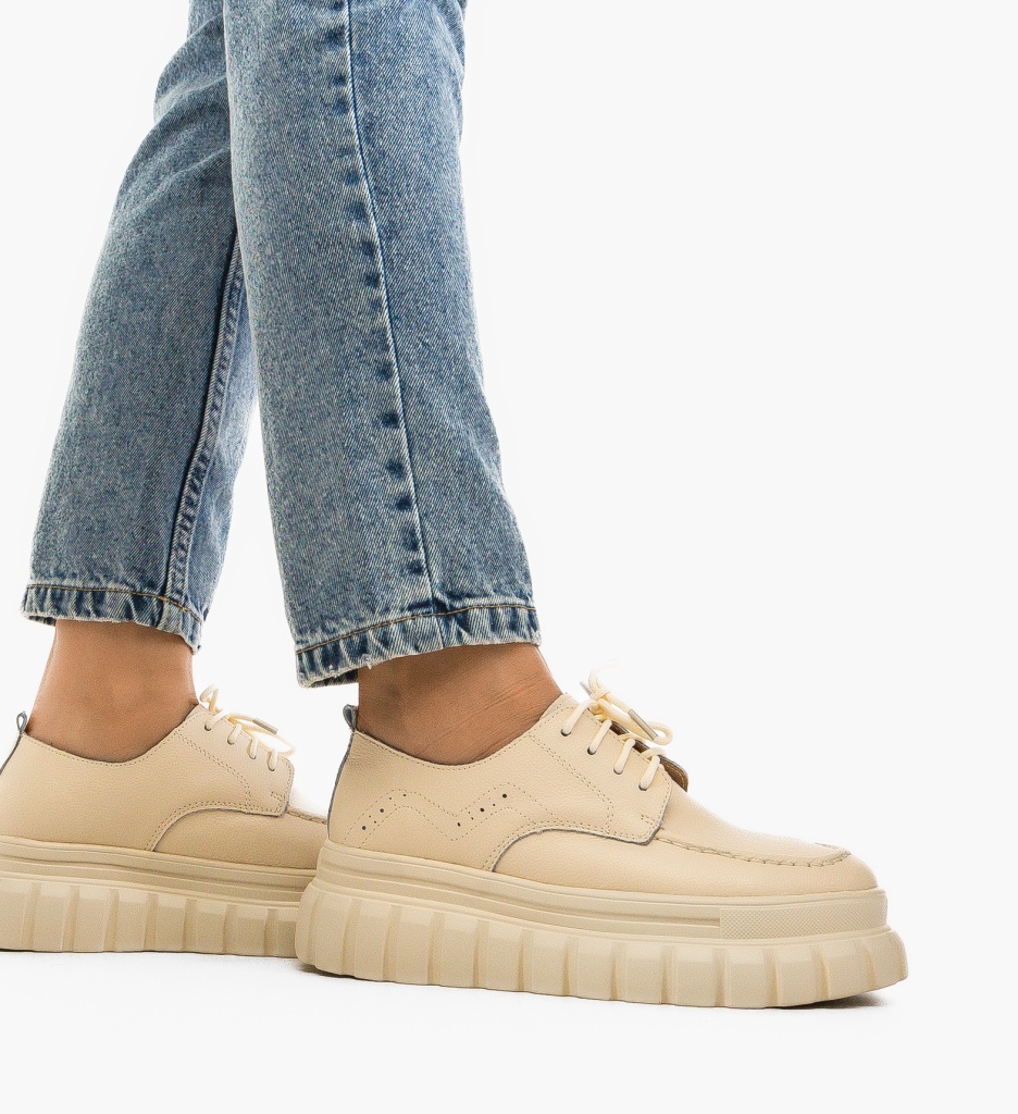 Pantofi Casual Loprem Bej - Confort și Stil - imagine 8