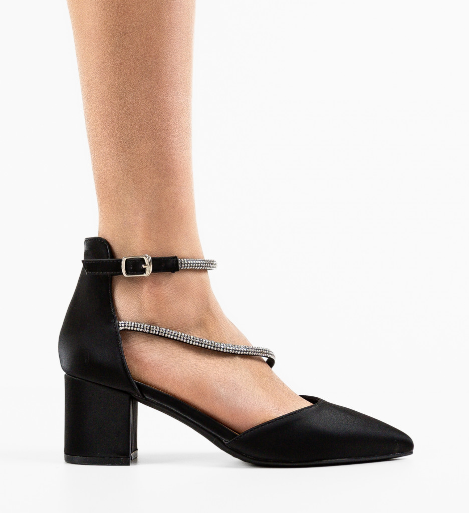 Pantofi Haari Negri Eleganți cu Toc - imagine 7