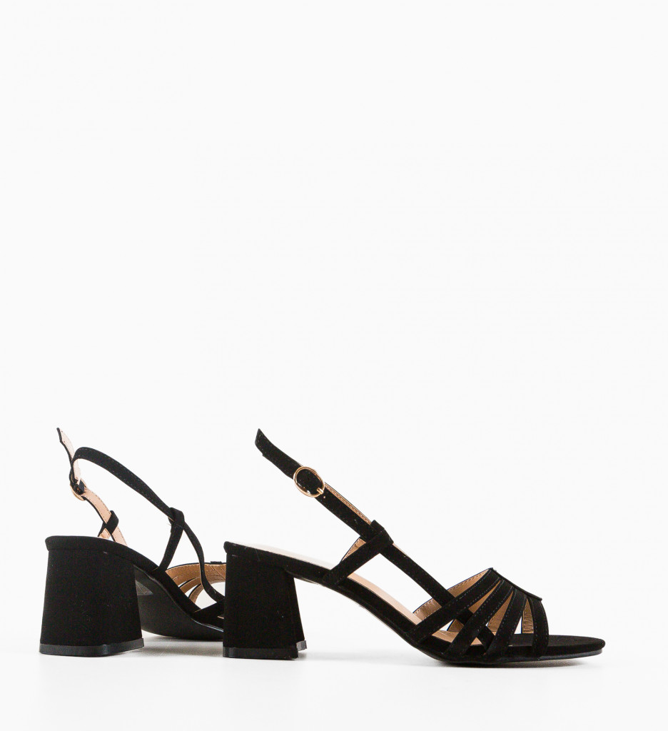 Sandale cu Toc Stussy Negre | Eleganță și Stil - imagine 5