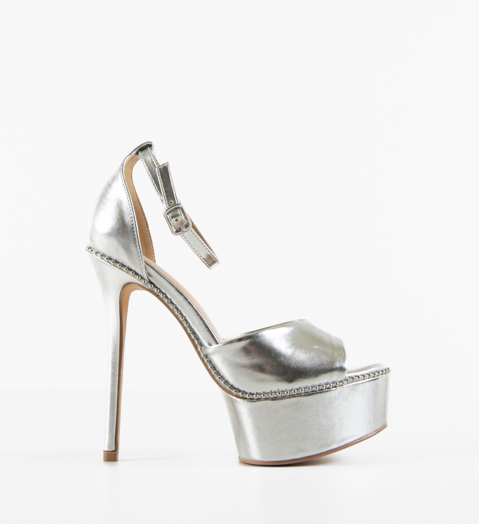 Sandale Windsor Argintii | Eleganță și Stil - imagine 5