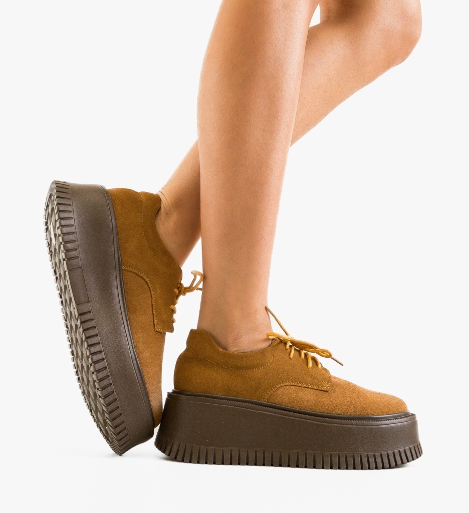 Pantofi Casual Dama Benve Camel | Confort - imagine 3