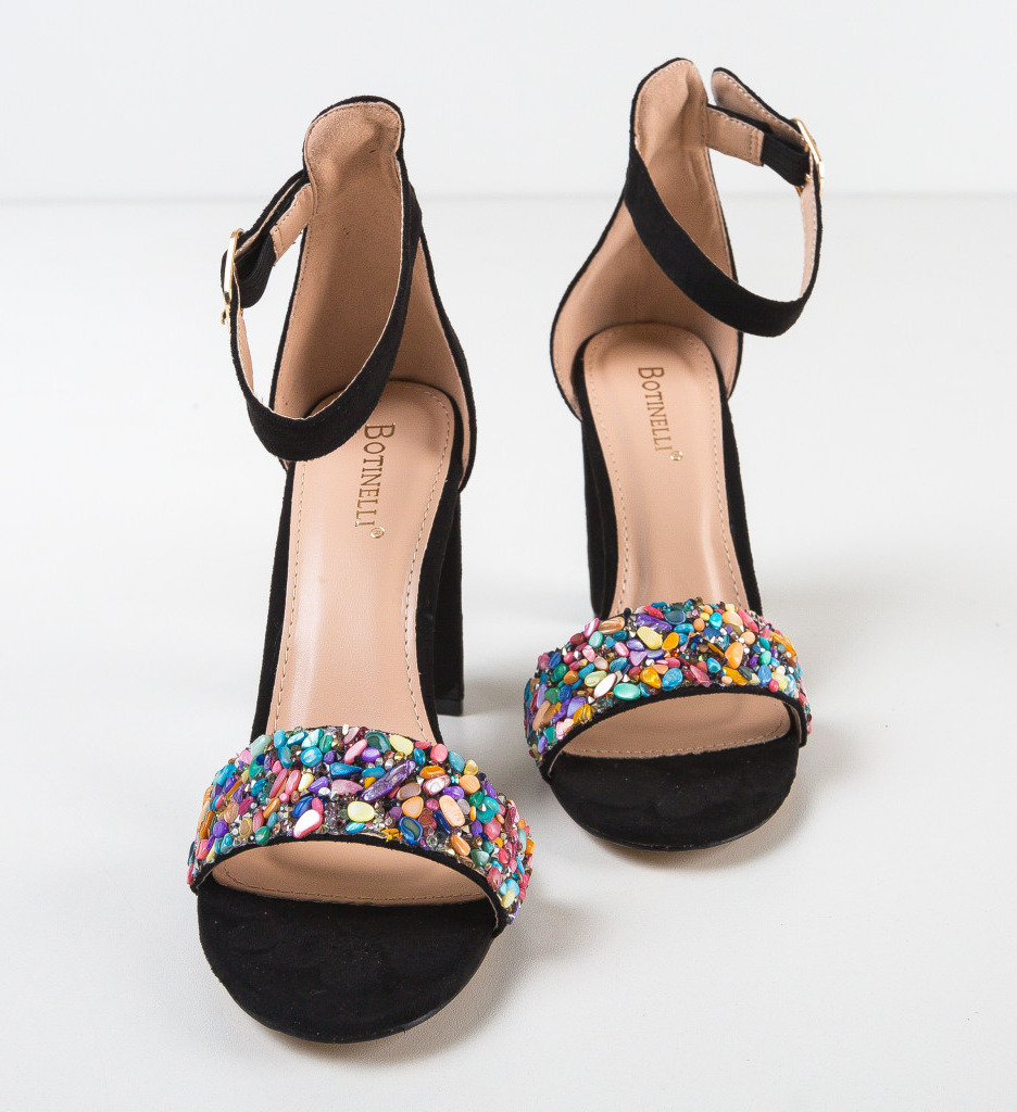 Sandale Marink Negre Elegante cu Toc Înalt - imagine 5