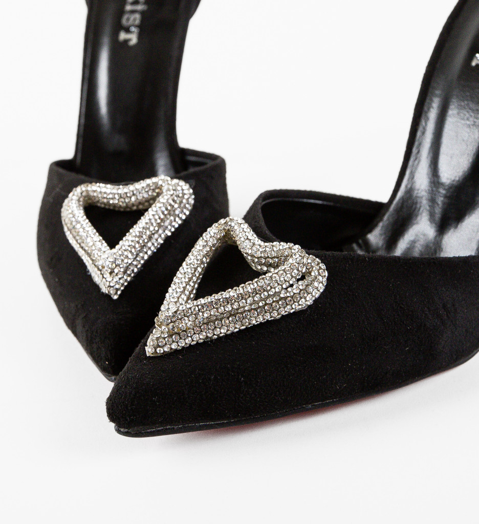 Pantofi Dama Alex cu Toc Negri | Eleganți - imagine 7