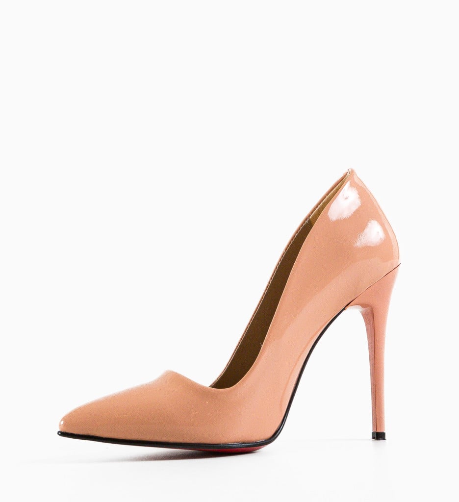 Pantofi Dama Dalakaj Roz cu Toc Elegant - imagine 2