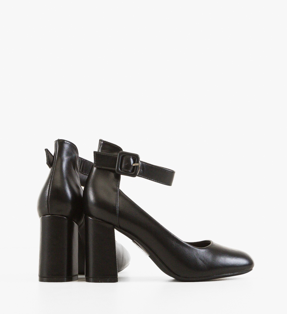 Pantofi Kas Negri Eleganți cu Toc - imagine 4