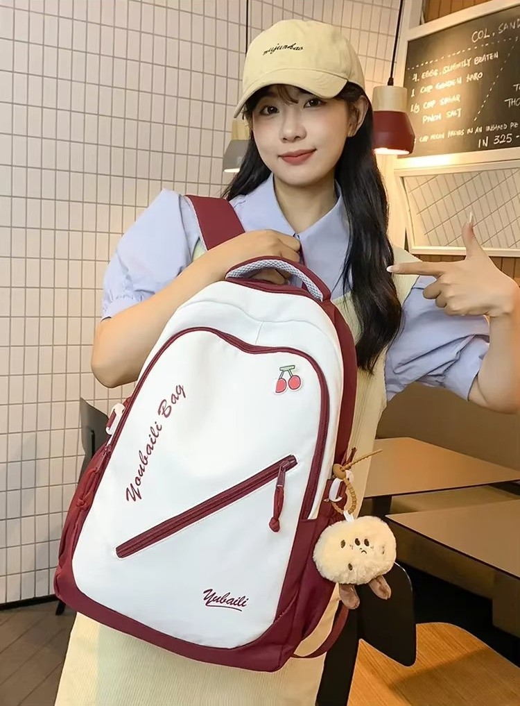 Rucsac Picadili Ysoria GT3687 Alb/Roz Impermeabil - imagine 2