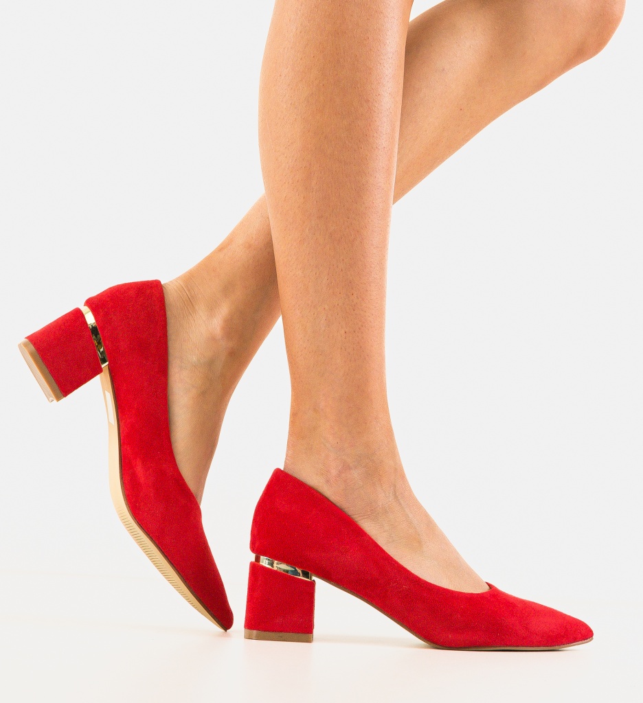 Pantofi Hazmelo Rosii cu Toc - Eleganță Asigurată - imagine 2