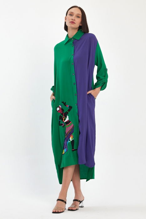 Rochie Camasa Broderie Artizanala Vale woman
