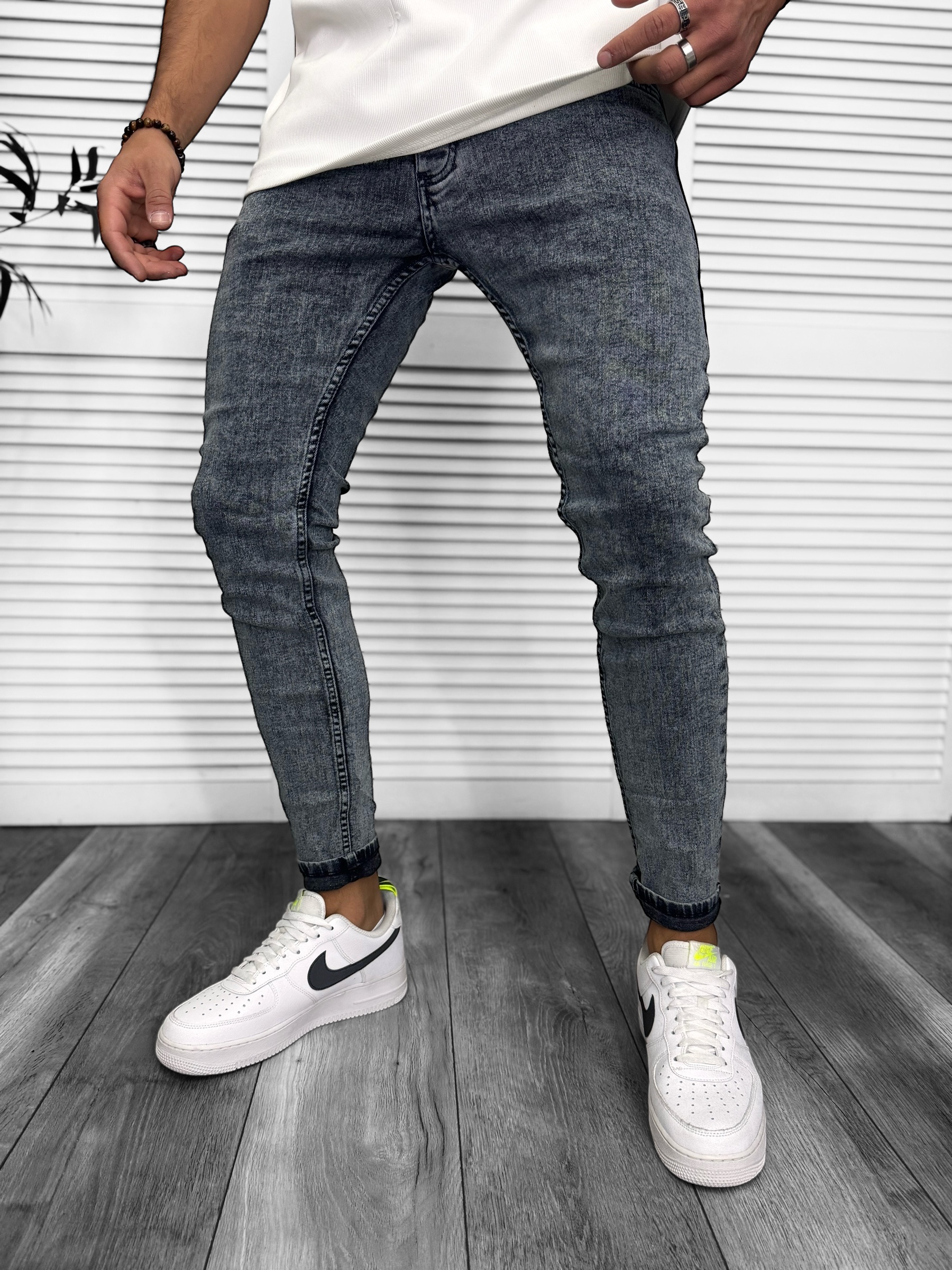 Blugi bărbați conici stretch - Model modern