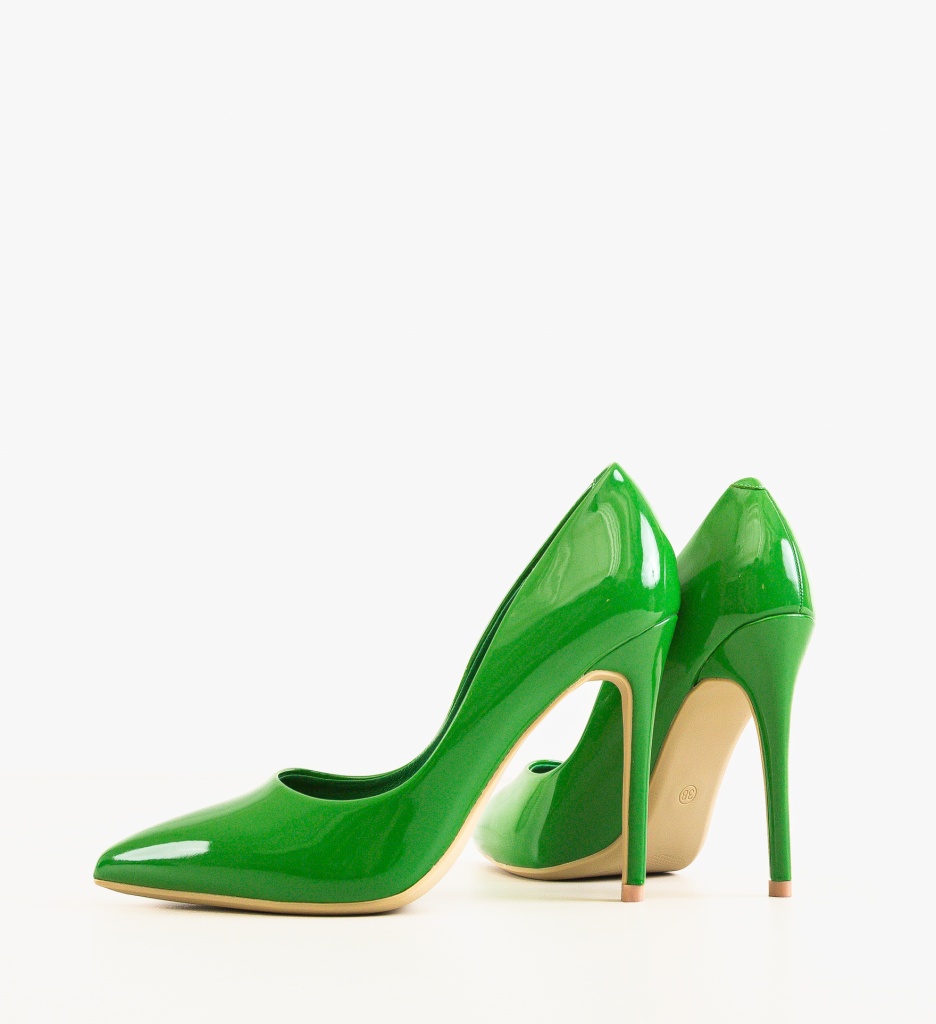 Pantofi Stiletto Verzi Henriet | Eleganță Urbană - imagine 4