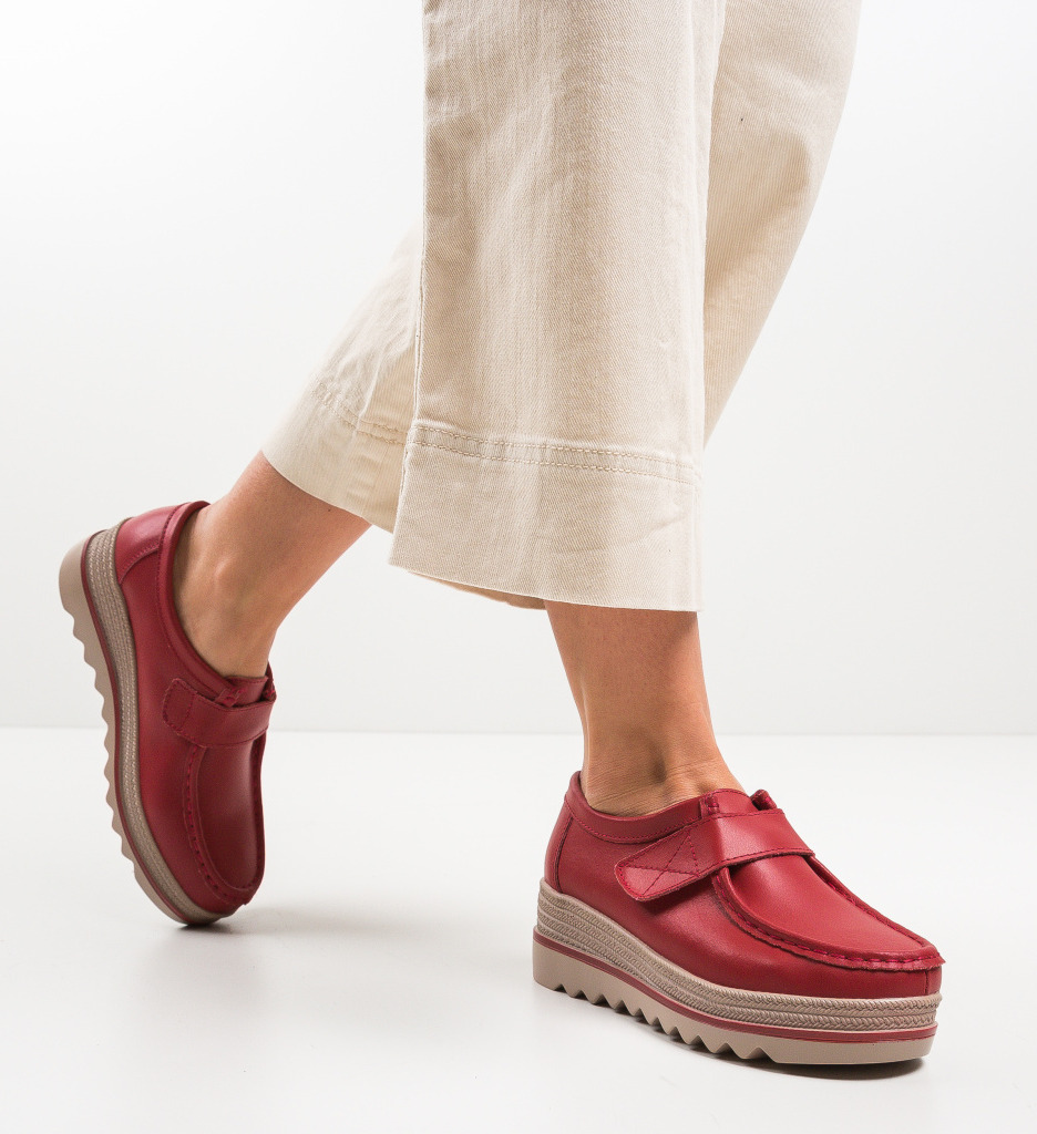 Pantofi Casual Straif Rosii - Stil Urban Confortabil - imagine 2