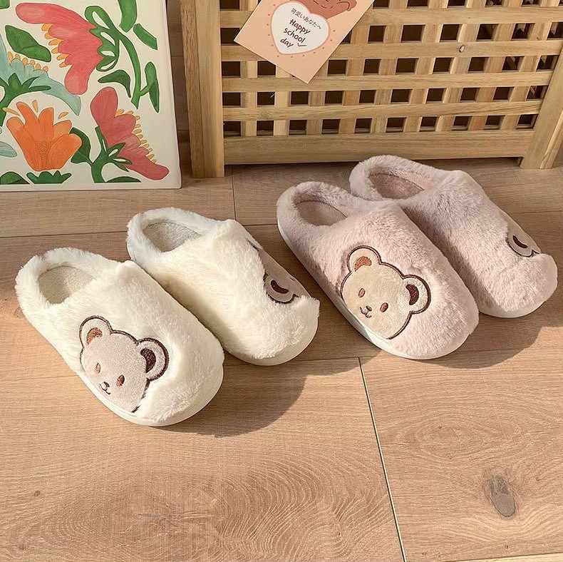 Papuci Fluffy Bears Roz Delis - Confort Maxi - imagine 2