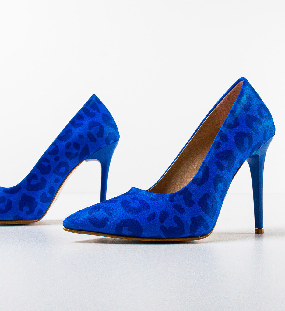 Pantofi cu Toc Dama Ojal Albastri | Eleganță - imagine 6