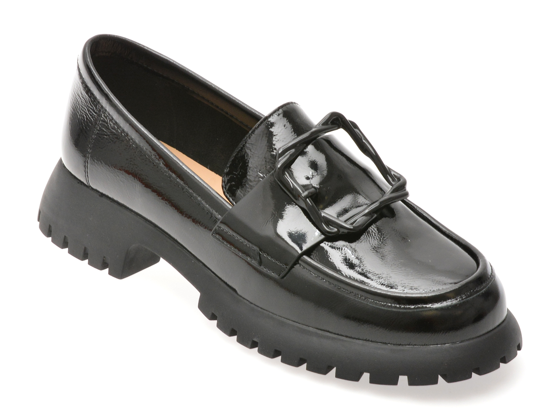 Mocasini Epica Negri | Eleganță Piele Lăcuită