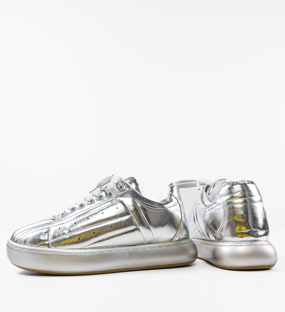 Sneakers Dama Golgar Argintii - Stil și Confort - imagine 7