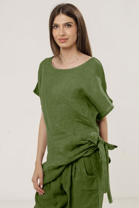 Bluza In Verde Oliv Shopika | Eleganță Naturală