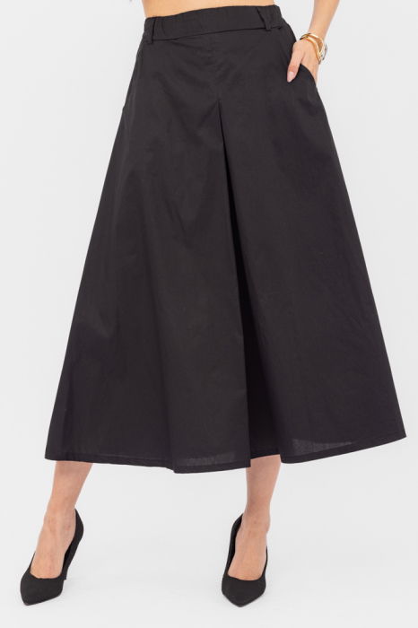 Fusta Neagra Poplin Shopika | Eleganta si Confort