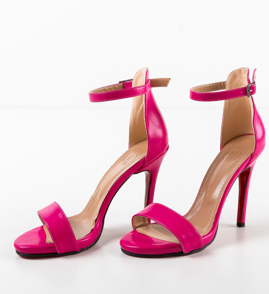 Sandale Toc Leter Fuchsia - Eleganță Asigurată - imagine 6