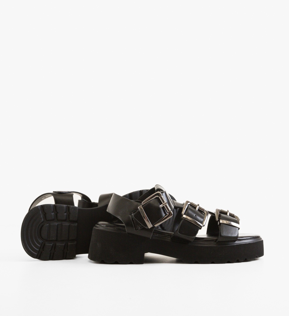 Sandale Dama Atkins Negre | Eleganță și Confort - imagine 3