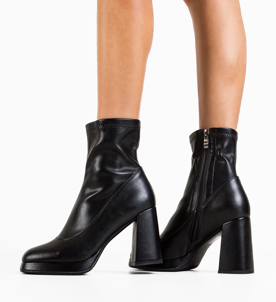 Botine Gafabb Negre | Stil și Eleganță Durabilă - imagine 3