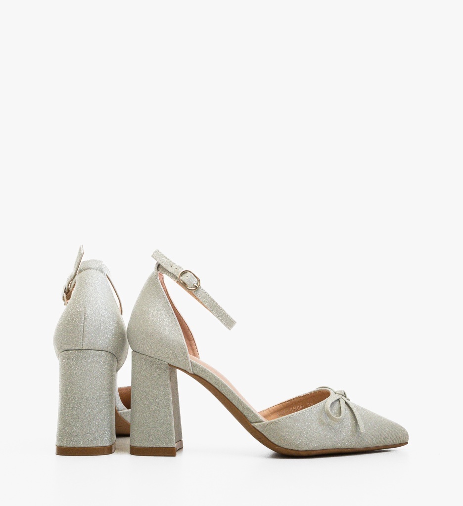 Pantofi Dama Pierce Argintii - Eleganță și Stil - imagine 2