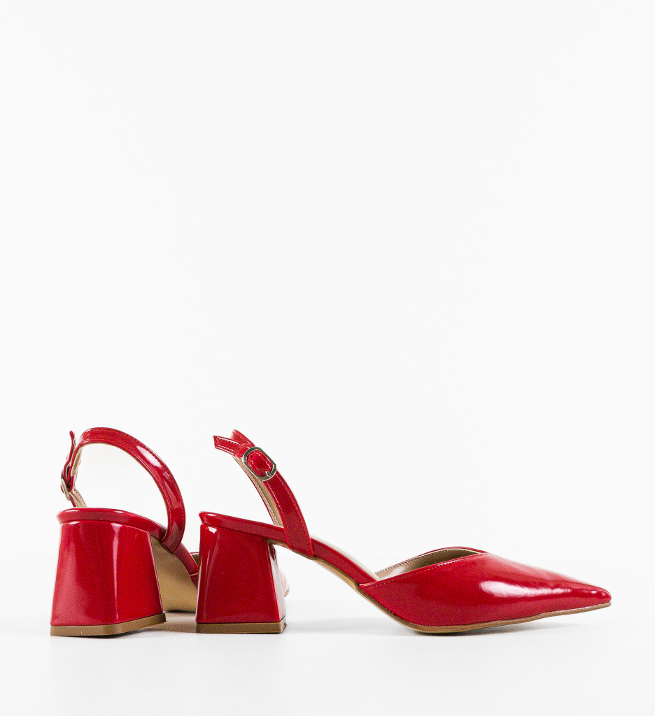 Pantofi Hagra Rosii cu Toc Eleganți - Stil și Confort - imagine 5