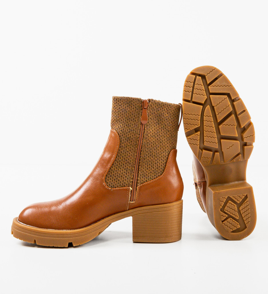 Ghete Dama Vanilla Camel - Eleganță și Confort - imagine 8
