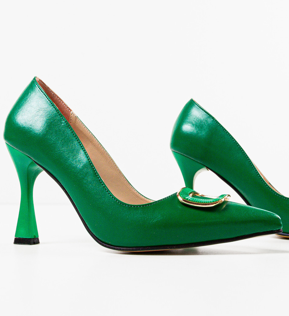 Pantofi Elfa Verzi cu Toc - Eleganță și Stil - imagine 6