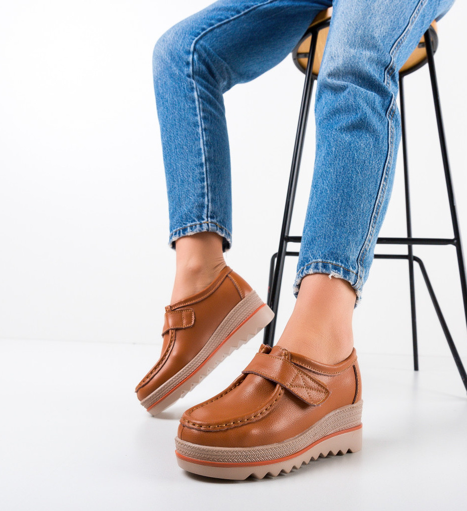 Pantofi Casual în Straif Camel - Versatili și Moderni - imagine 3