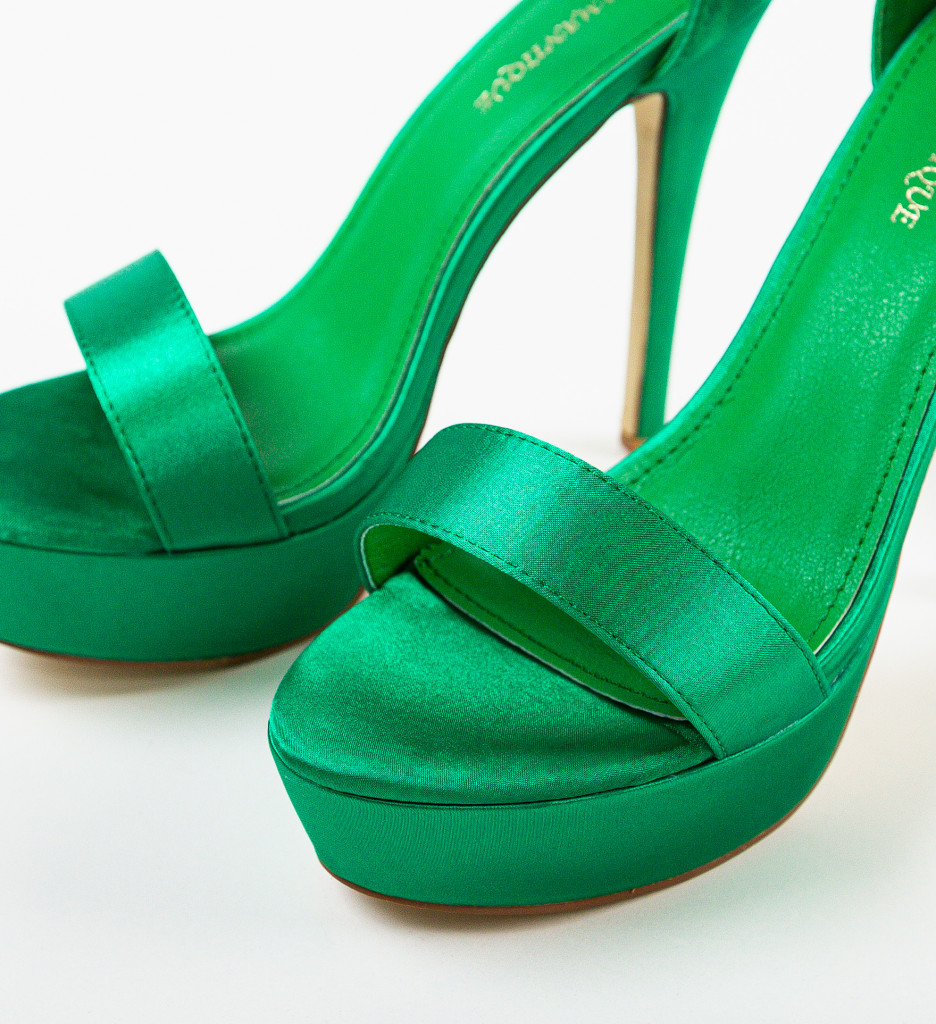 Sandale cu Toc Bannist Verzi - Eleganță și Stil - imagine 10