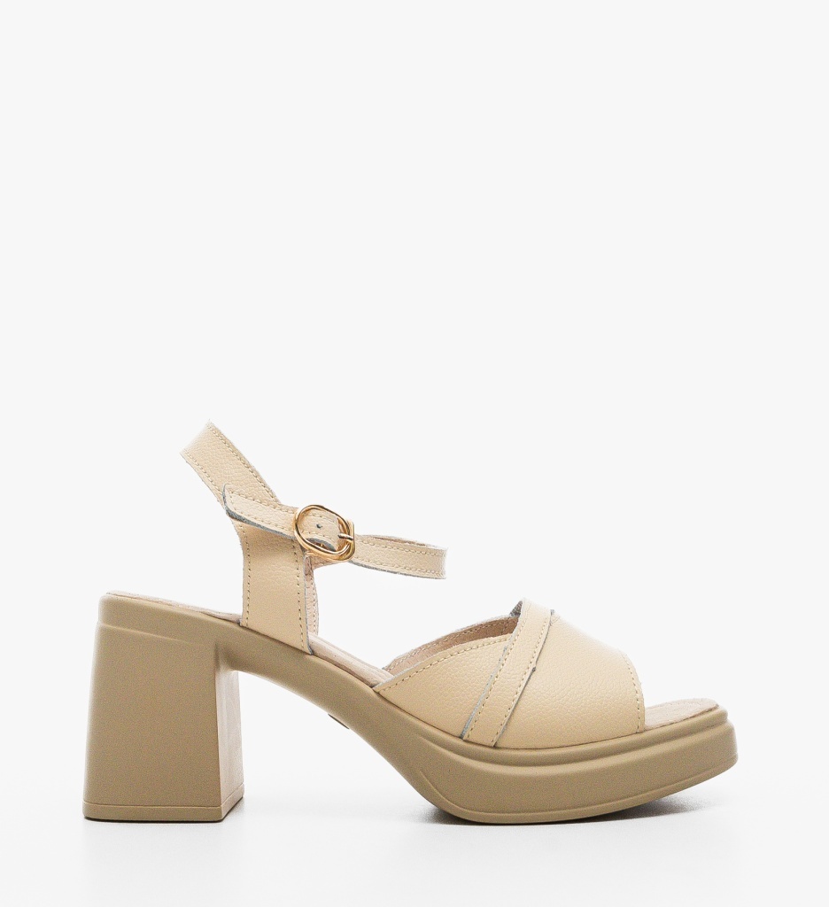 Sandale cu toc Gaguwa Bej – Eleganță și Stil - imagine 6