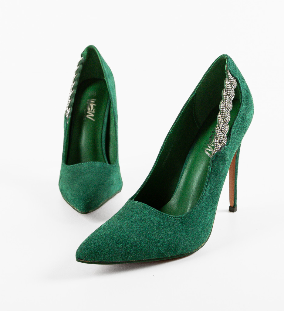 Pantofi Peeta Verzi | Toc Eleganță și Stil - imagine 8