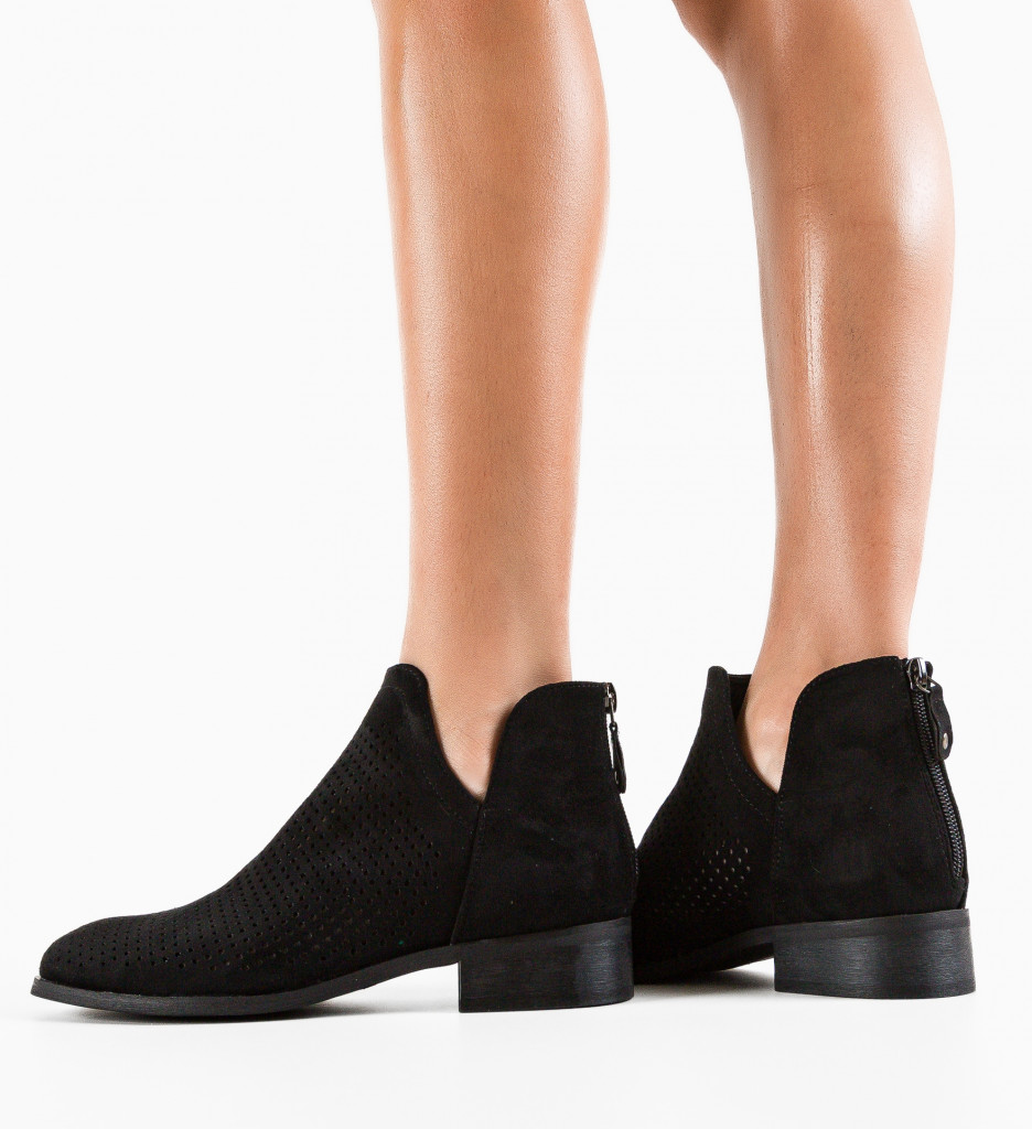 Botine Dama Felt Negre - Eleganță și Stil