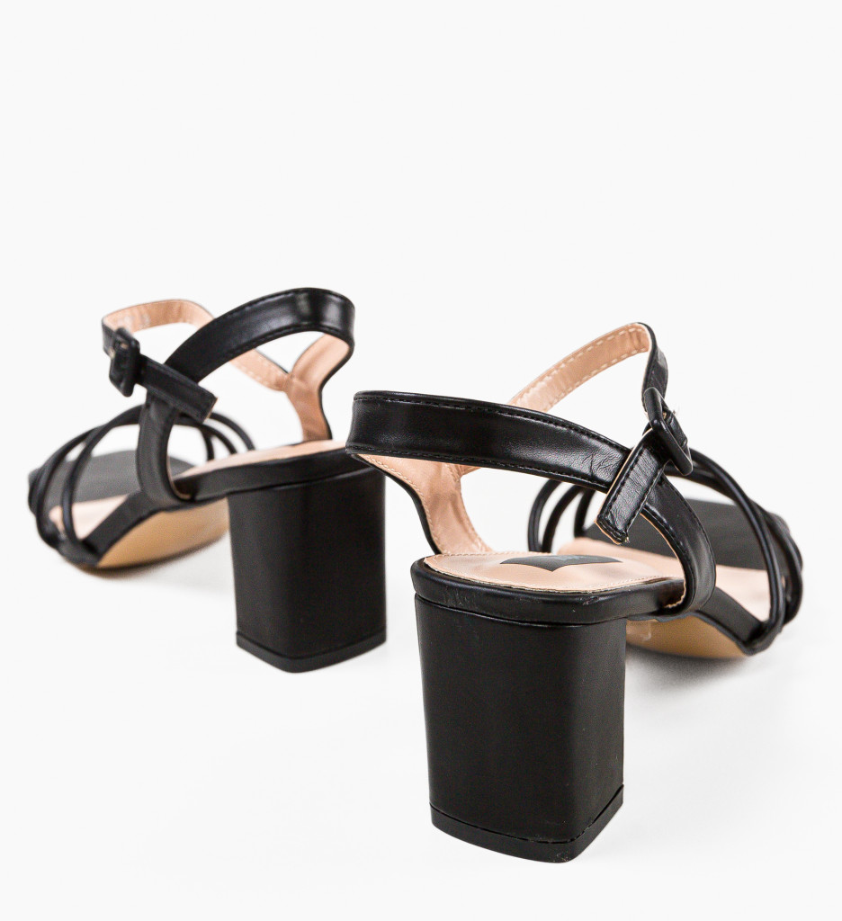 Sandale cu Toc Mpho Negre - Eleganță și Stil - imagine 7
