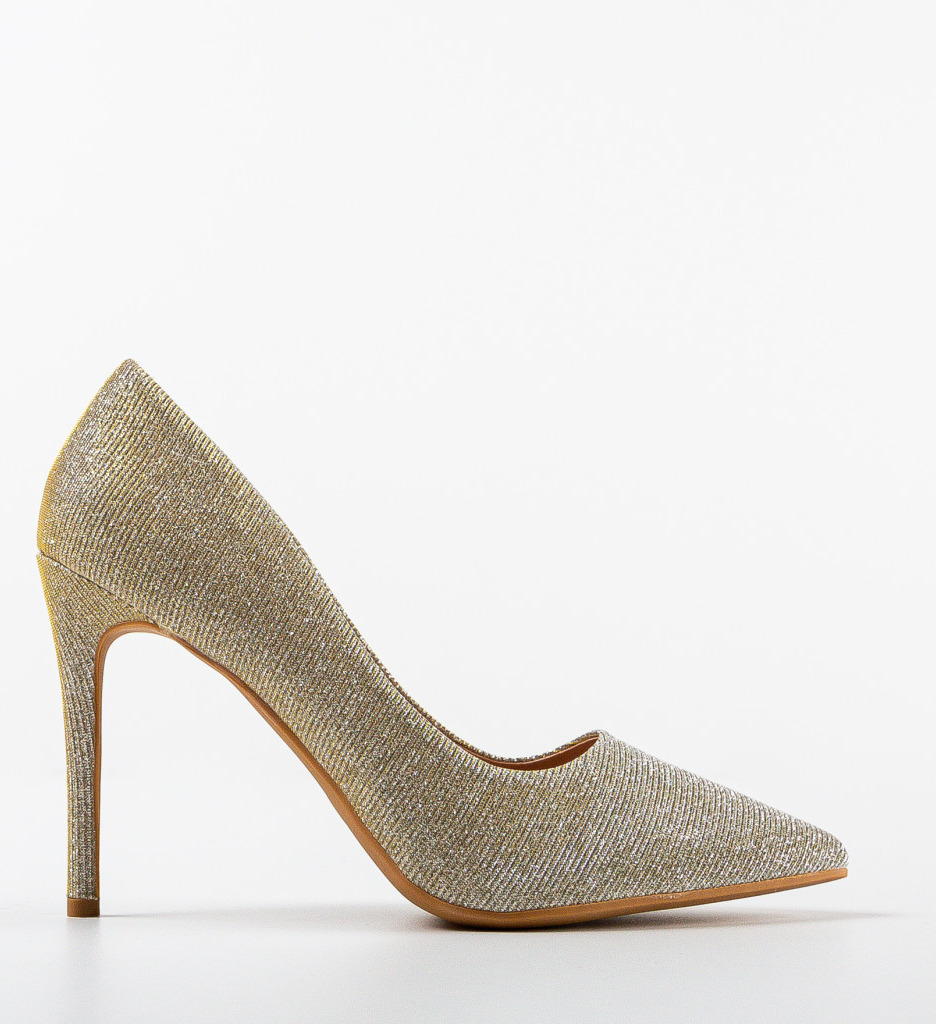 Pantofi cu Toc Aurii Sharp | Eleganță Maximă - imagine 4
