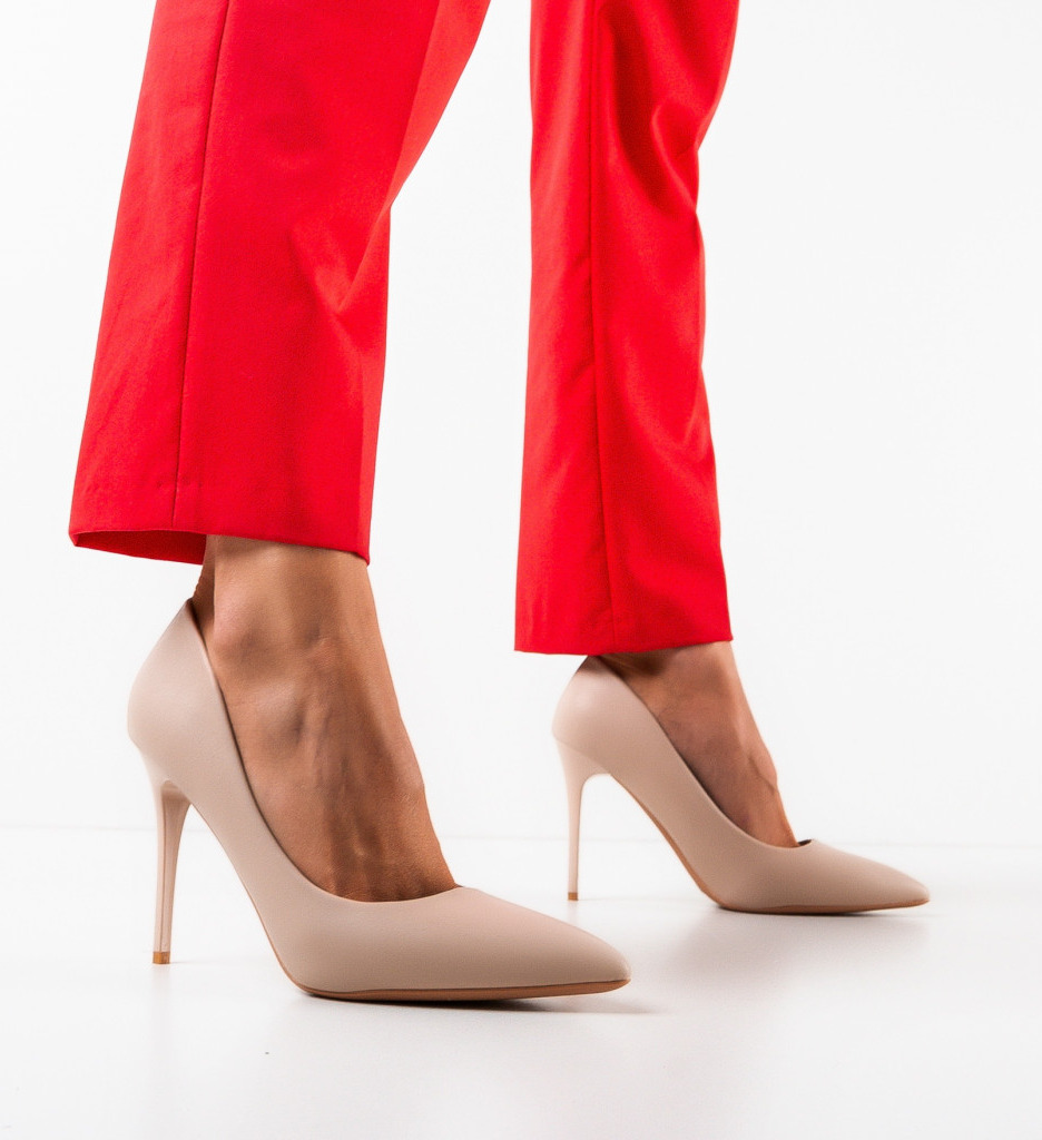 Pantofi cu toc Oknam Bej - Eleganță și Stil - imagine 3