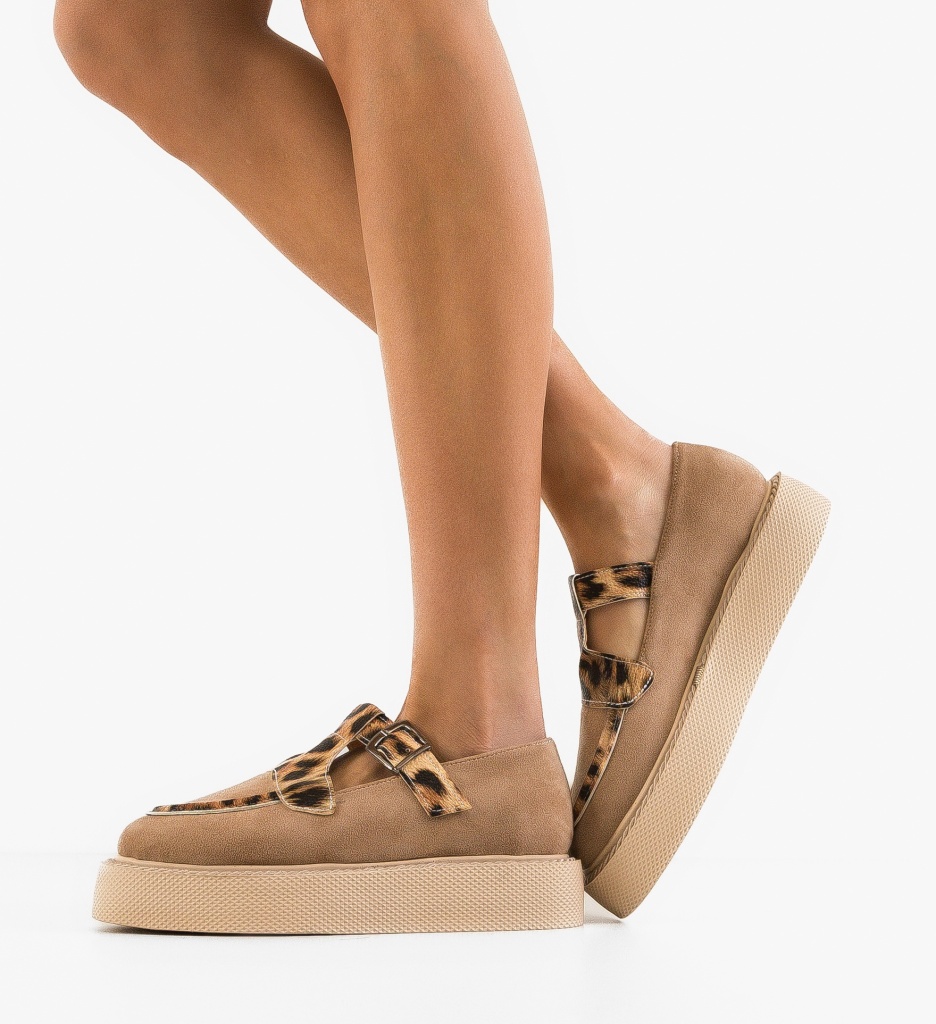 Pantofi Casual Teylar Bej - Confort și Stil - imagine 2