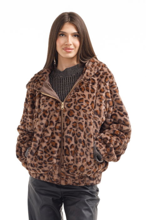 Geaca Animal Print Shopika | Eleganta și Stil