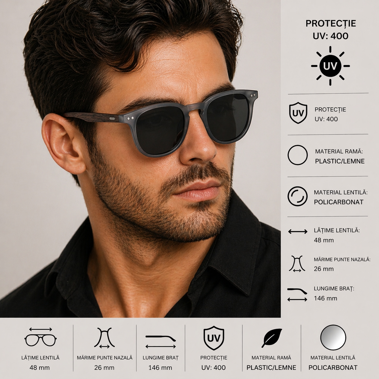 Ochelari Picadili SG034 cu protecție UV 400 - imagine 5