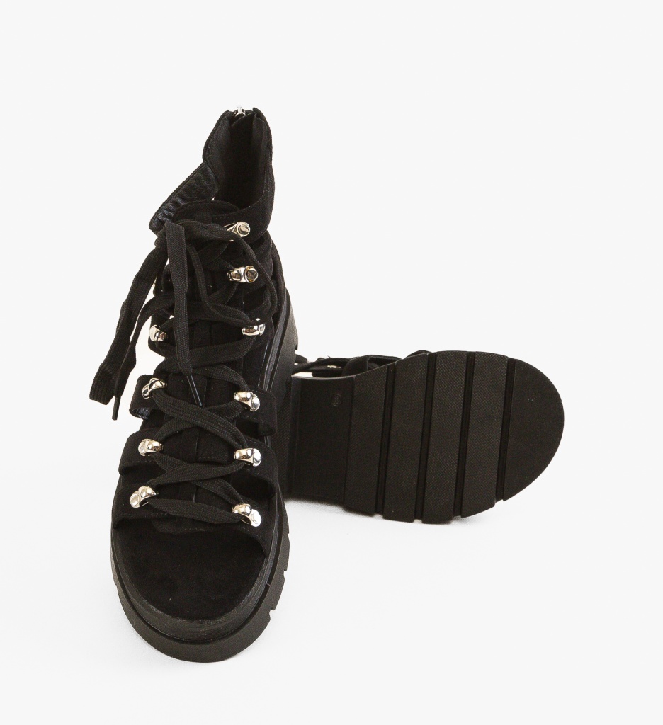Sandale Kahaja Negre Elegante pentru Femei - imagine 4