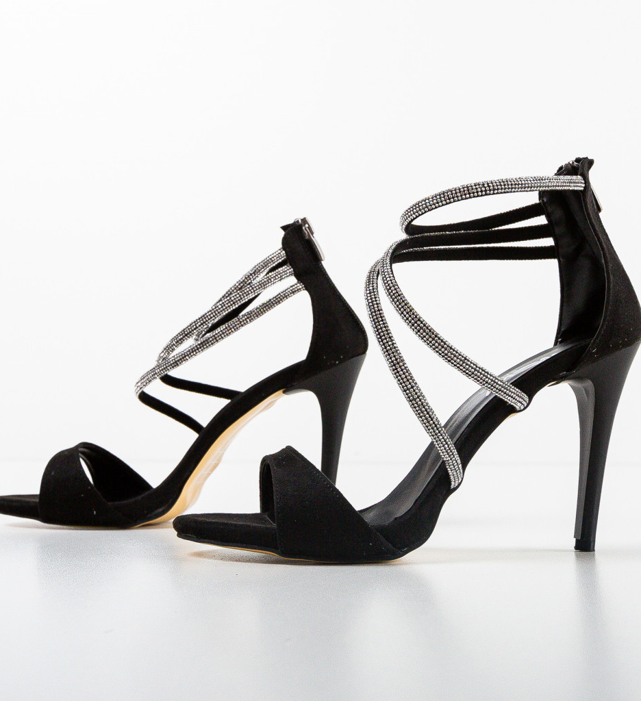 Sandale cu Toc Mitrei Negre - Eleganță și Stil - imagine 5