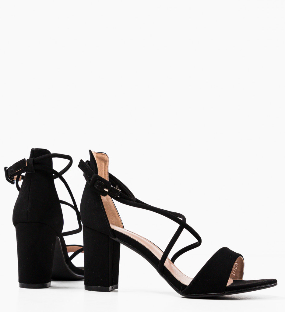 Sandale Dama Negre cu Toc - Eleganță și Stil - imagine 7